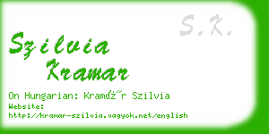 szilvia kramar business card